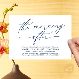 Invitation Le matin après le Brunch Moderne Mariage Elopement