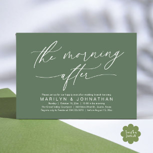 Invitation Le matin après le Brunch Moderne Mariage Elopement