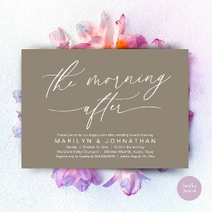 Invitation Le matin après le Brunch Moderne Mariage Elopement