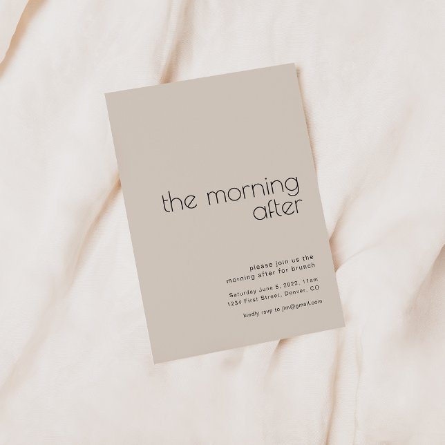 Invitation Le matin après l'invitation de Brunch Mariage (Créateur téléchargé)