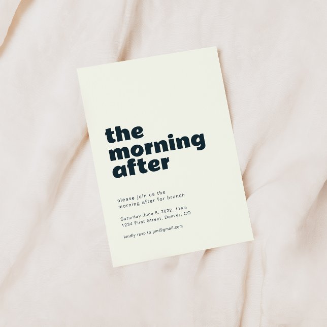 Invitation Le matin après l'invitation de Brunch Mariage (Créateur téléchargé)