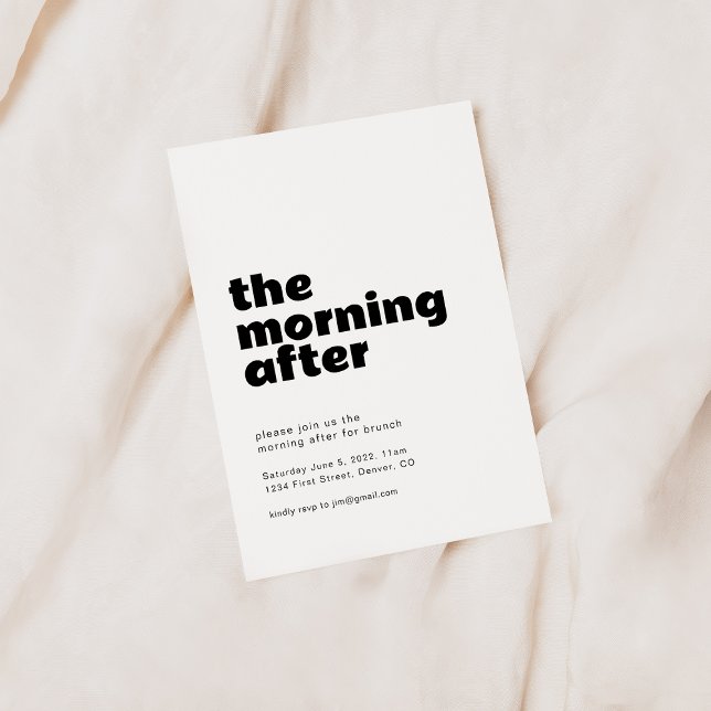 Invitation Le matin après l'invitation de Brunch Mariage (Créateur téléchargé)