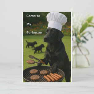 Invitation Le meilleur chien sur le grill Barbecue de jardin