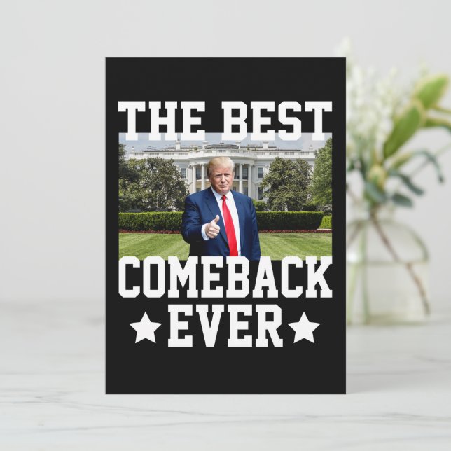 Invitation Le Meilleur Comeback de Tous Les Temps Trump 47ème (Debout devant)