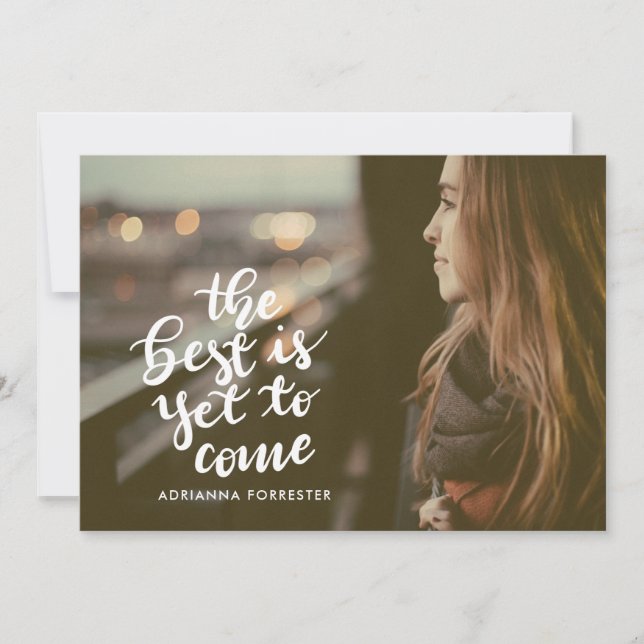 Invitation Le Meilleur Est Encore À Venir manuscrit | Photo G (Devant)