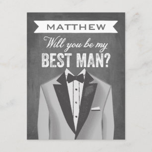 Invitation Le meilleur homme de tableau   Groomsman