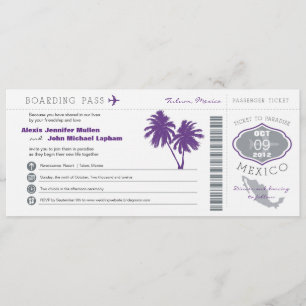 Invitation Le Mexique embarquant l'invitation de PassWedding