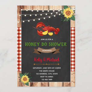 Invitation Le miel de boild d'écrevisses versent l'invitation