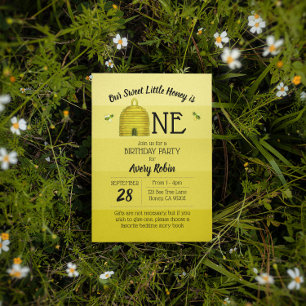 Invitation Le miel doux est un premier anniversaire