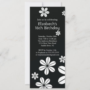 Invitation Le mod fleurit l'invitation d'anniversaire de