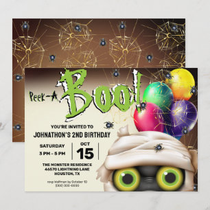 Invitation Le Monstre De La Maman D'Halloween Jette Un Coup D