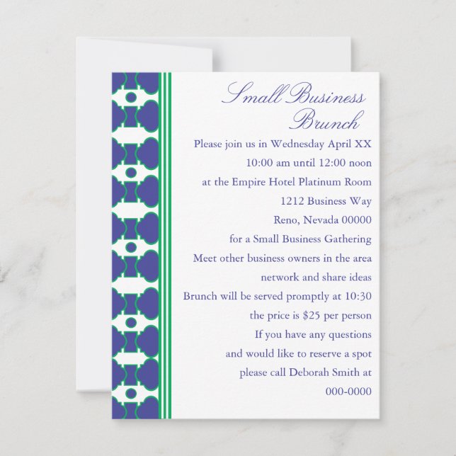 Invitation Le Motif de Shannon (Devant)