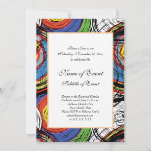 Invitation Le Motif moderne de Grunge Swirl