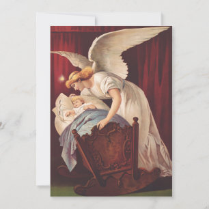 Invitation Le murmure d'ange près du berceau