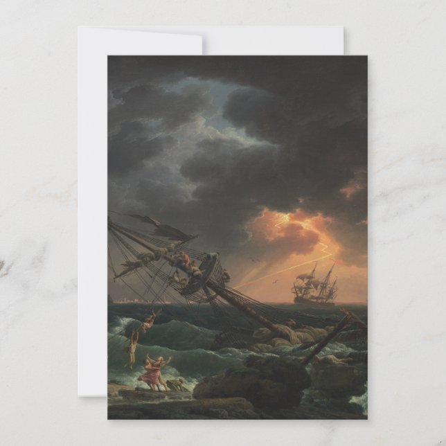 Invitation Le Naufrage de Claude-Joseph Vernet (Devant)