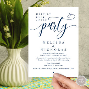 Invitation Le New Mr and Mrs, Mariage Elopement Dinner Party