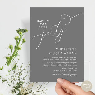 Invitation Le New Mr and Mrs, Mariage Elopement Dinner Party