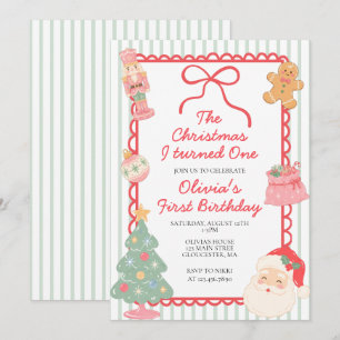 Invitation Le Noël où j'ai eu un an