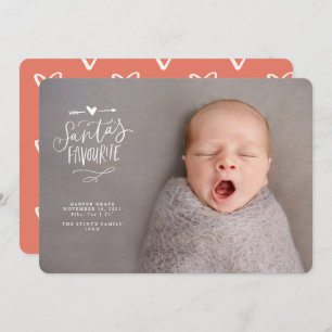 Invitation Le nouveau bébé Père Noël de Noël