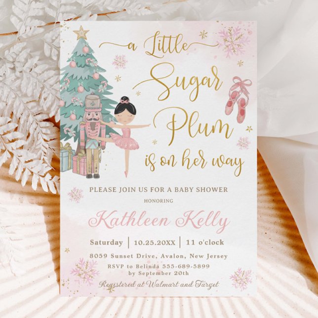 Invitation Le Nutcracker Winter Wonderland Girl Baby shower (Créateur téléchargé)
