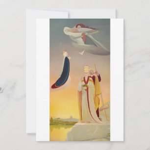 Invitation Le Pape de Rome, Vierge Marie et Jésus
