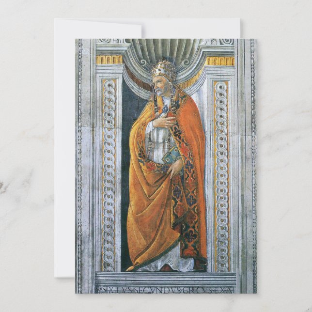 Invitation Le pape saint Sixte II par Sandro Botticelli (Devant)