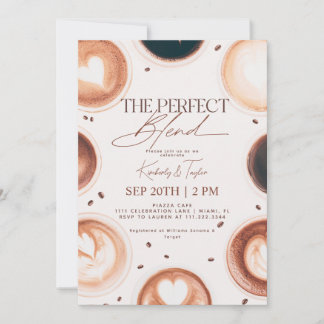 Invitation Le Parfait Mélange Wedding shower Couple Café