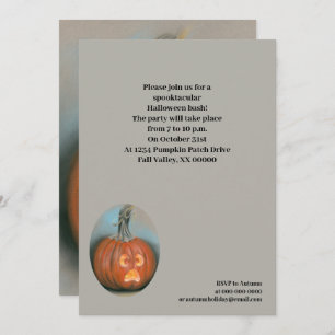 Invitation Le parti Halloween du Citrouille Jack-o'-lantern h
