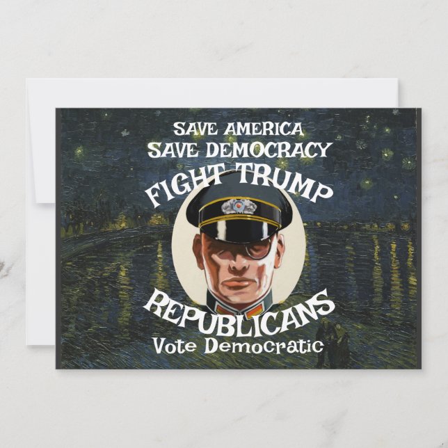 Invitation Le Parti Républicain antiTrump Mariage de Retraite (Devant)