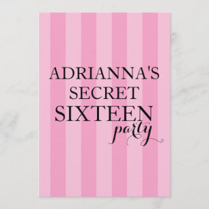 Invitation Le Parti Sweet sixteen secret surprise en efferves