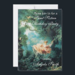 INVITATION LE PARTI SWING, SWEET SIXTEEN<br><div class="desc">Chef d'oeuvre de Jean - Honoré Fragonard 1767-1768 huile sur toile .Peinture numérique et réélaboration en vert,  jaune,  orange,  rose par Bulgan Lumini . com</div>