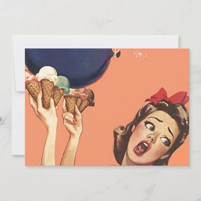Invitation Le parti Vintage Retro Surprise est vide (Devant)