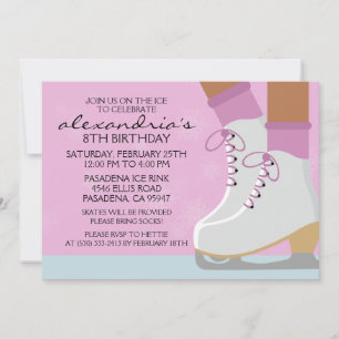 Invitation Le patin à glace Lilac Dark Skin Laces