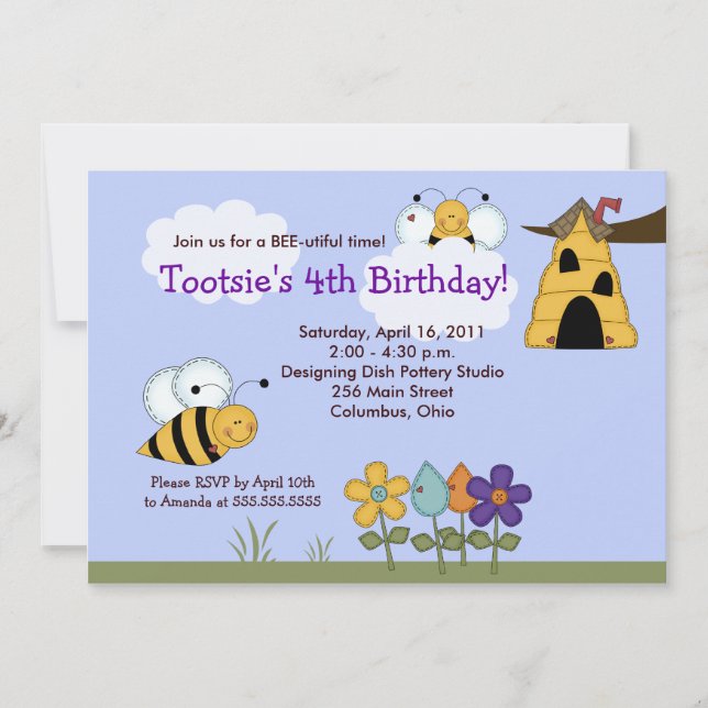 Invitation Le pays gaffent l'invitation d'anniversaire de (Devant)