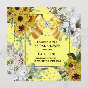 Invitation Le pays jaune tournesol shabed parties scintillant