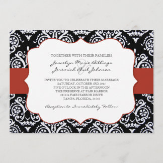 Invitation Le pays rouge et noir Damas