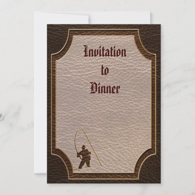 Invitation Le Pêcheur en cuir Dark (Devant)