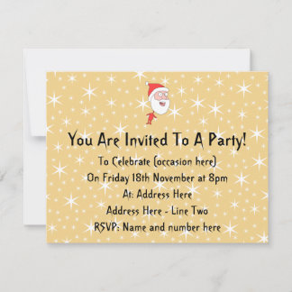 Invitation Le père noël drôle, sur le profil sous convention
