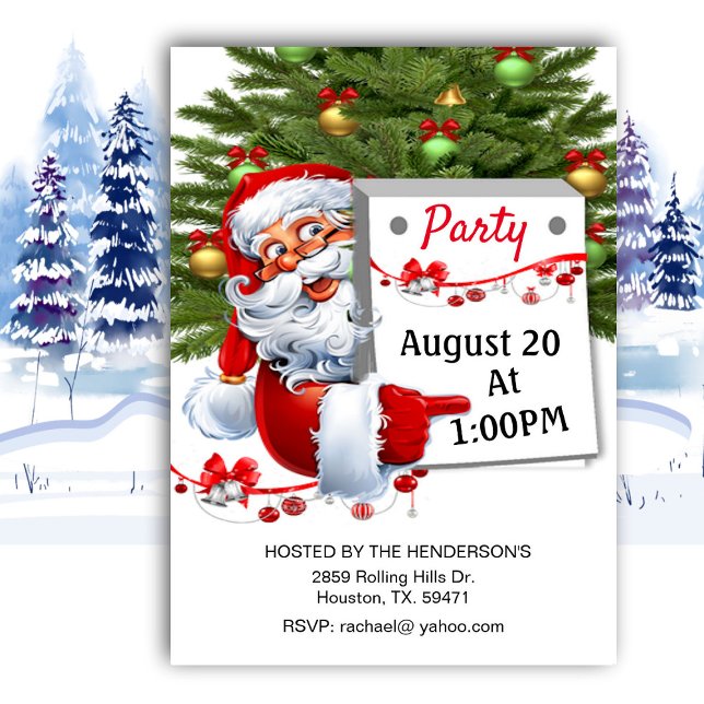 Invitation Le Père Noël Invite Tous À L'Invit Fête De Noël (Créateur téléchargé)