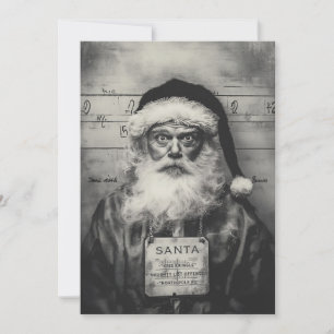 Invitation Le Père Noël Mugshot : La liste des vilains n'est