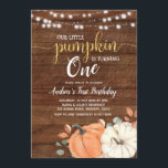 Invitation Le petit Citrouille russe fête son anniversaire<br><div class="desc">Rustic Little Citrouille reçoit sa première invitation d'anniversaire</div>