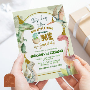 Invitation Le Petit Dinosaure Tourne Un Premier Anniversaire