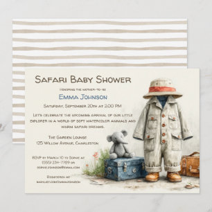 Invitation Le Petit Explorateur Safari Aventure Baby Shower