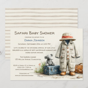 Invitation Le Petit Explorateur Safari Aventure Baby Shower