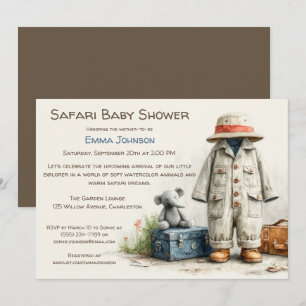 Invitation Le Petit Explorateur Safari Aventure Baby Shower