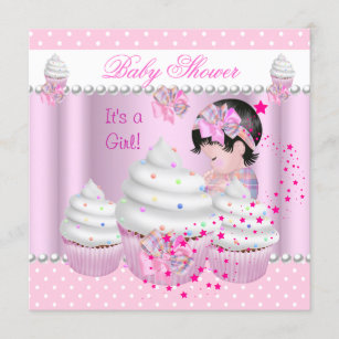 Invitations Petit Gateau Baby Shower Pour Une Fille Zazzle Fr