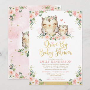 Invitation Le Petit Hibou Floral Conduit Par La Quarantaine D