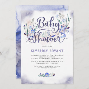 Invitation Le petit homme de la flore bleue - Baby shower des