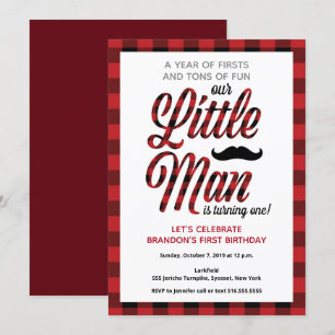 Invitation Le Petit Homme fête son premier anniversaire