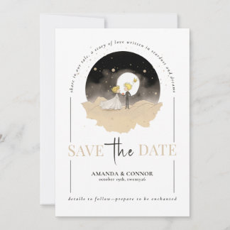 Invitation Le Petit Prince et Mariée Sauvez la date Invitatio